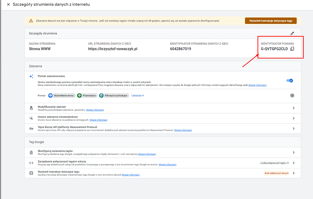 Jak wdrożyć Google Analytics 4? Identyfikator pomiaru